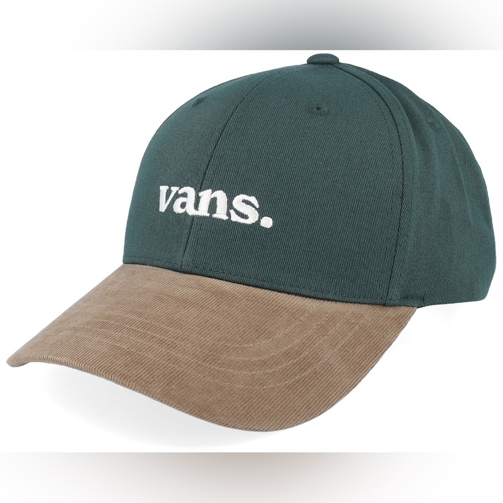 Vans Vintage SnapBack 2 Tone Deep Forest Green w/ Tan Corduroy Brim Baseball Hat